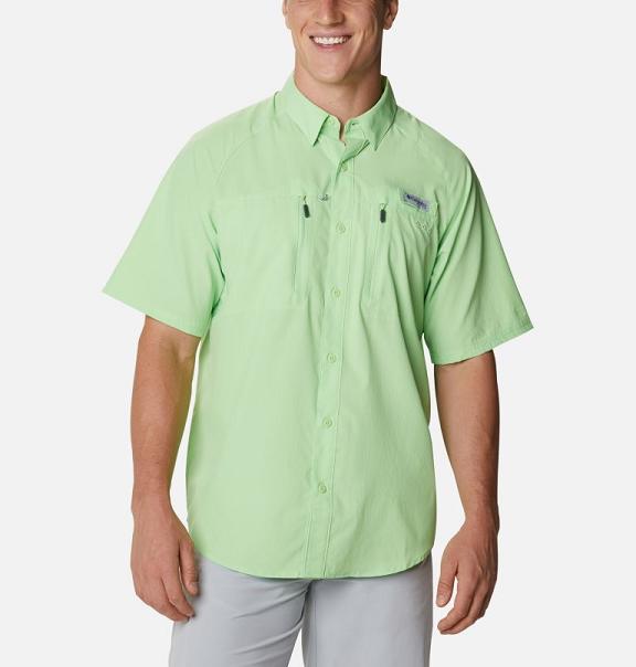 Columbia PFG Terminal Tackle Fishing Shirts Green For Men's NZ87541 New Zealand